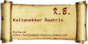 Kaltenekker Beatrix névjegykártya